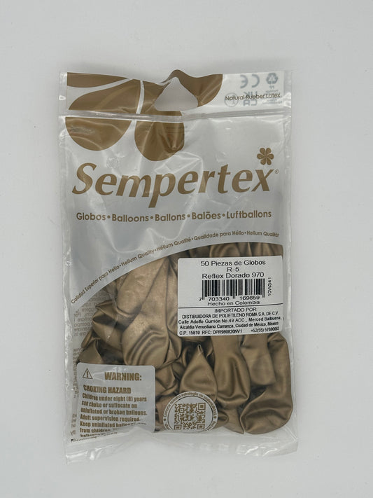 Reflex Dorado 5" (Bolsa 50pzs) Sempertex