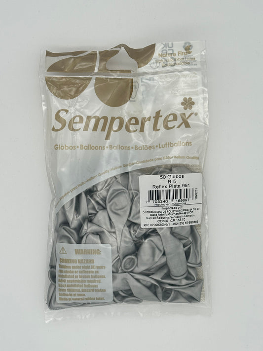 Reflex Plata 5" (Bolsa 50pzs) Sempertex
