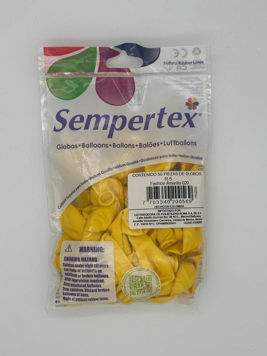 Fashion Amarillo 5" (Bolsa 50pzs) Sempertex