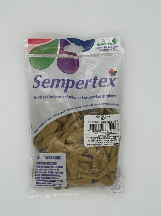 Fashion Mostaza 5" (Bolsa 50pzs) Sempertex