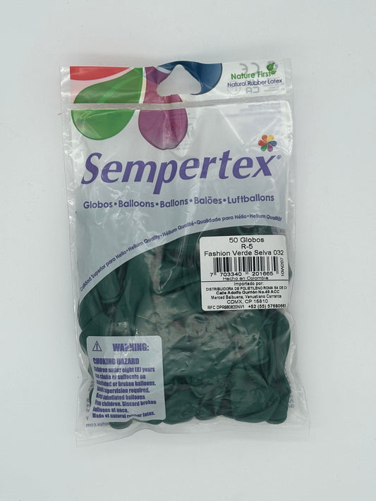 Fashion Verde Selva 5" (Bolsa 50pzs) Sempertex