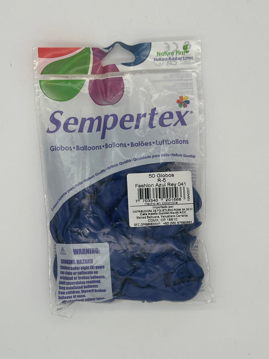 Fashion Azul Rey 5" (Bolsa 50pzs) Sempertex