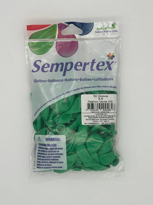 Fashion Verde 5" (Bolsa 50pzs) Sempertex