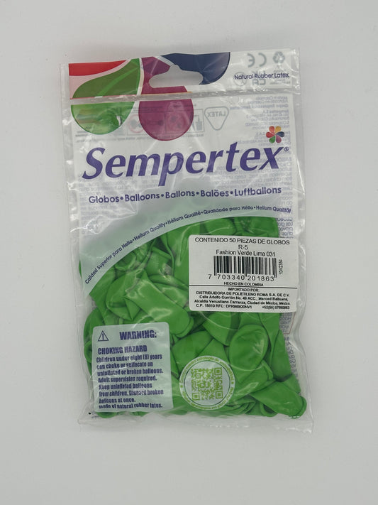Fashion Verde Lima 5" (Bolsa 50pzs) Sempertex