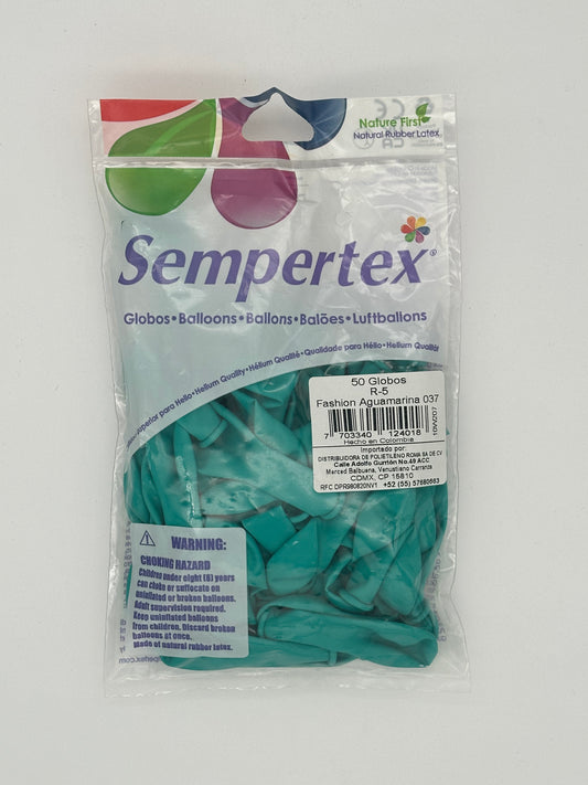 Fashion Aguamarina 5" (Bolsa 50pzs) Sempertex