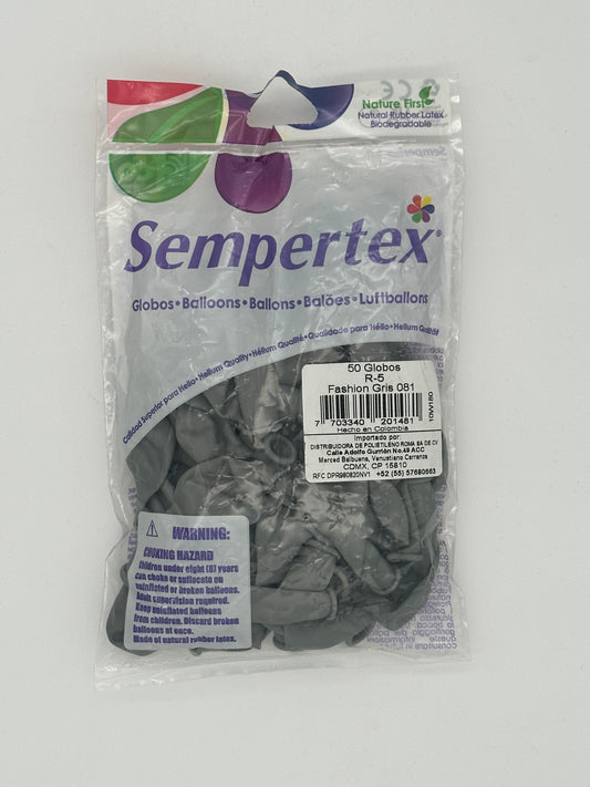 Fashion Gris 5" (Bolsa 50pzs) Sempertex