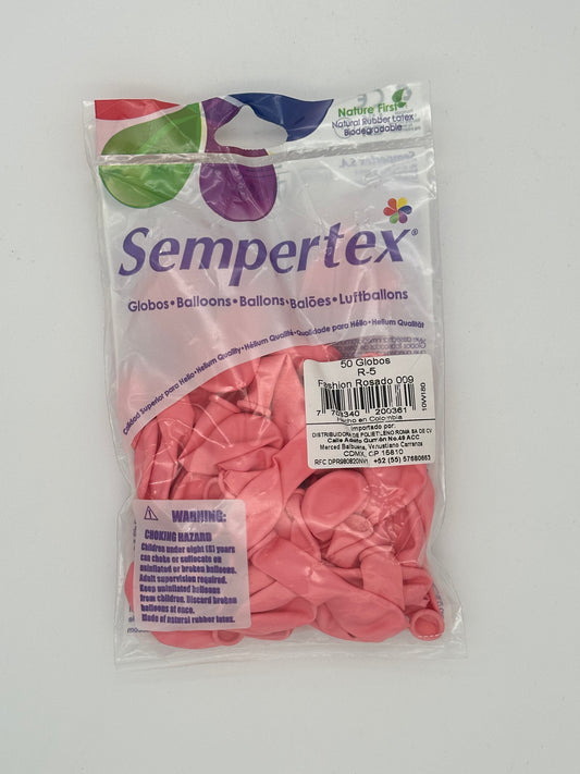 Fashion Rosado 5" (Bolsa 50pzs) Sempertex