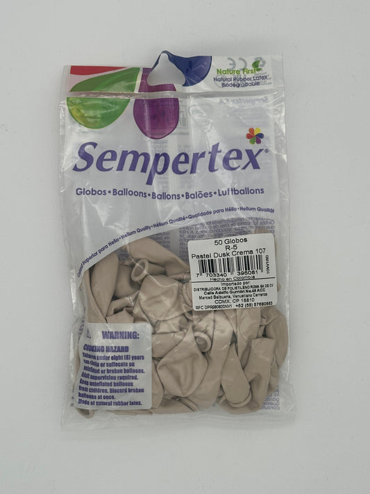 Pastel Dusk Crema 5" (Bolsa 50pzs) Sempertex