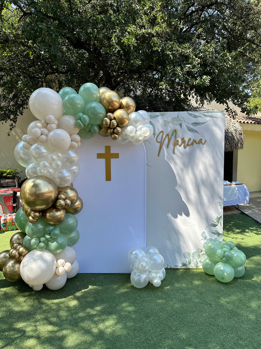 Decoración Bautizo con Mampara Personalizada