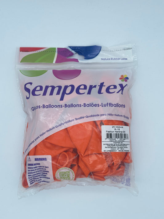 Fashion Naranja 18" (Bolsa 25pzs) Sempertex