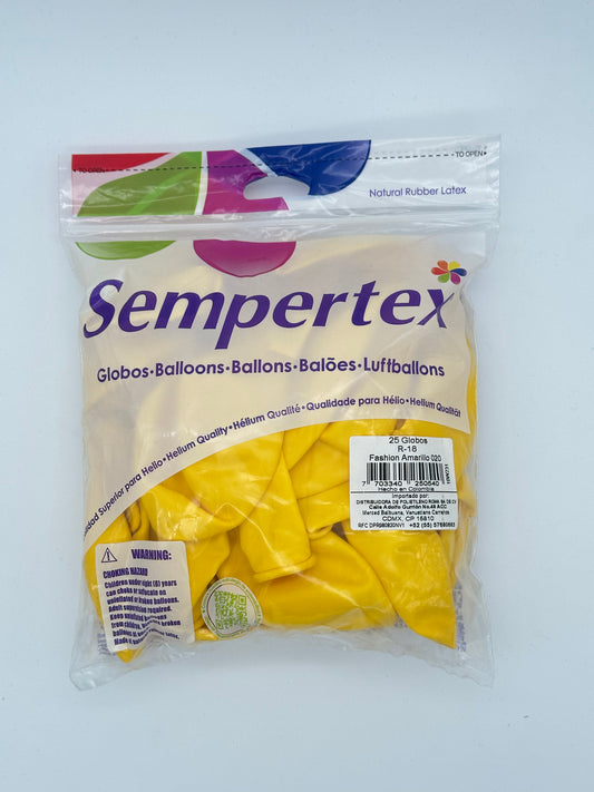 Fashion Amarillo 18" (Bolsa 25pzs) Sempertex