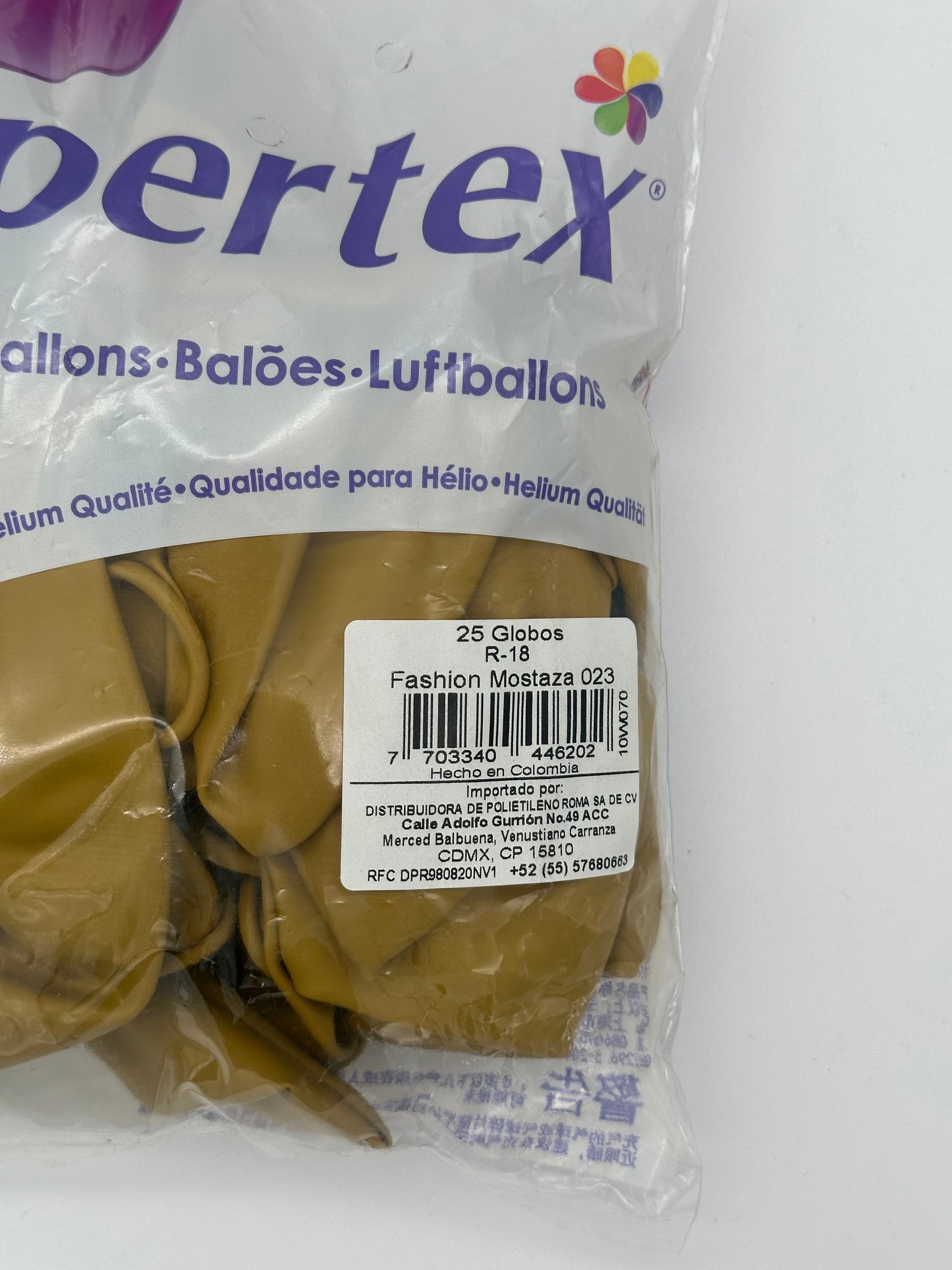 Fashion Mostaza 18" (Bolsa 25pzs) Sempertex