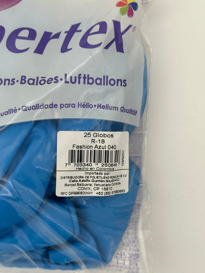 Fashion Azul 18" (Bolsa 25pzs) Sempertex