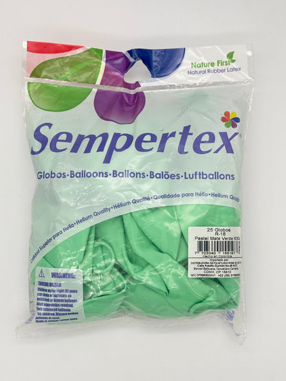 Pastel Mate 18" Sempertex (Bolsa 25pzs)