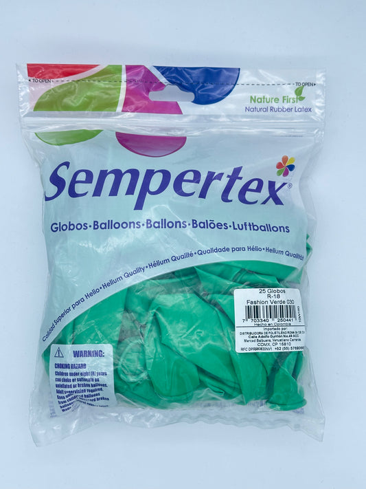 Fashion Verde 18" (Bolsa 25pzs) Sempertex