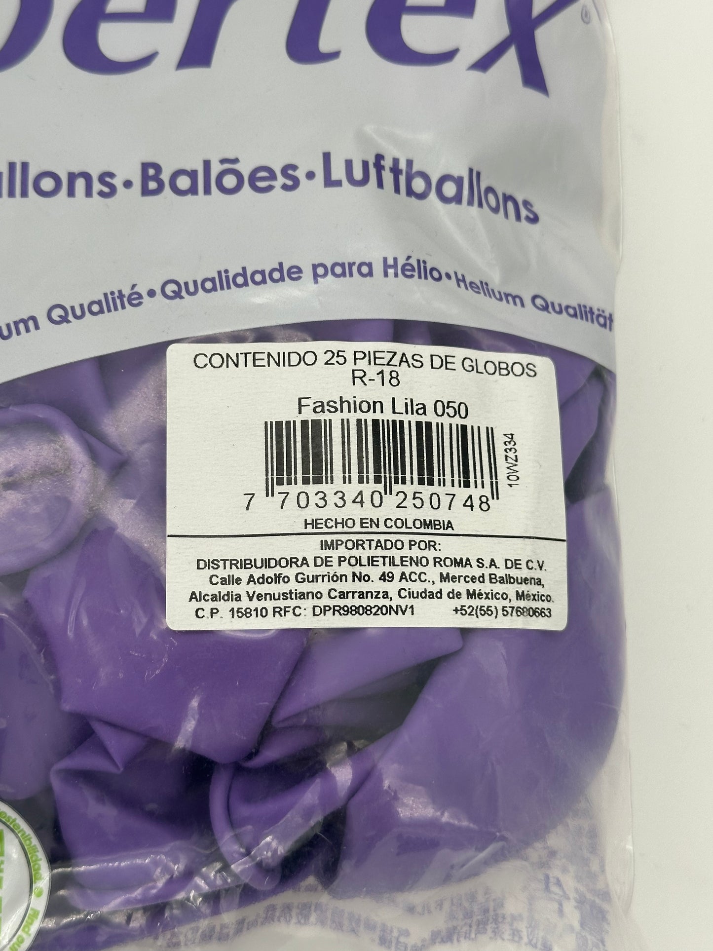 Fashion Lila 18" (Bolsa 25pzs) Sempertex