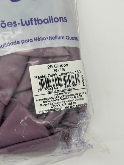 Pastel Dusk Lavanda 18" (Bolsa 25pzs) Sempertex