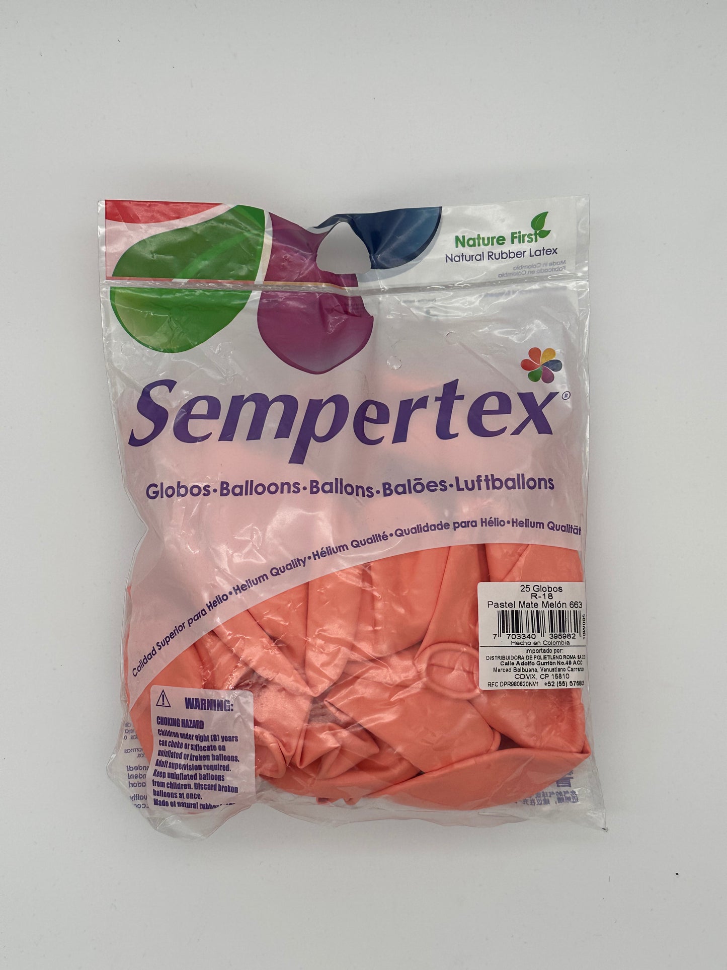 Pastel Mate 18" Sempertex (Bolsa 25pzs)