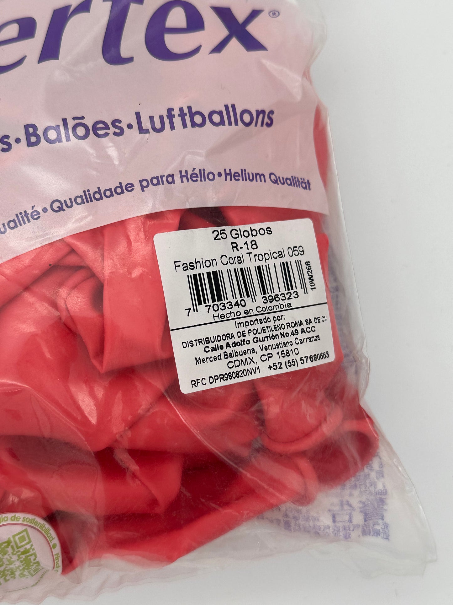 Fashion Coral Tropical 18" (Bolsa 25pzs) Sempertex