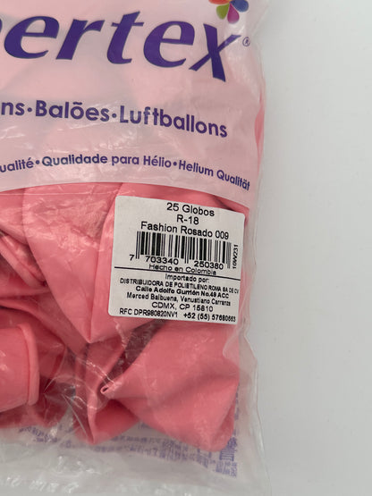 Fashion Rosado 18" (Bolsa 25pzs) Sempertex