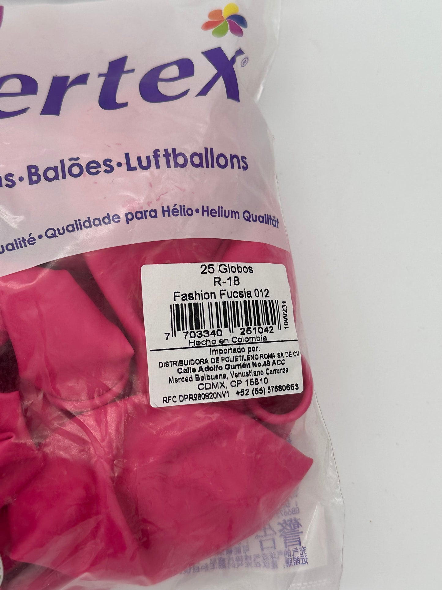 Fashion Fucsia 18" (Bolsa 25pzs) Sempertex