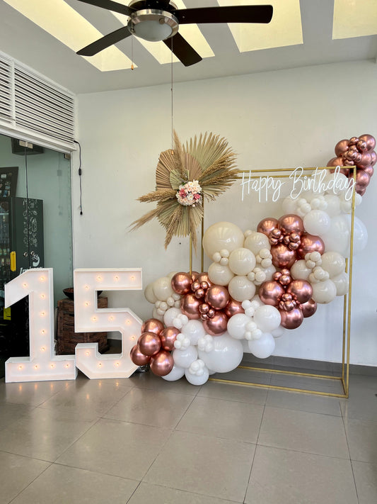 Cubo Globos XV Rosegold