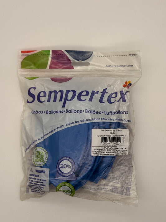 Fashion Azul Hortensia 24" (Bolsa 10pzs) Sempertex