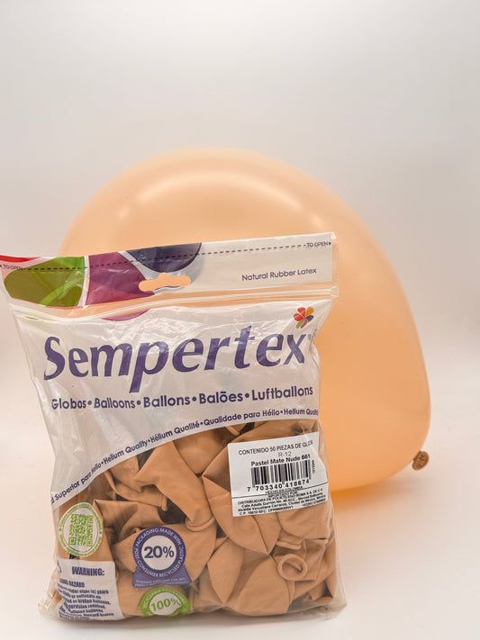 Pastel Mate Nude 12" (Bolsa 50pzs) Sempertex