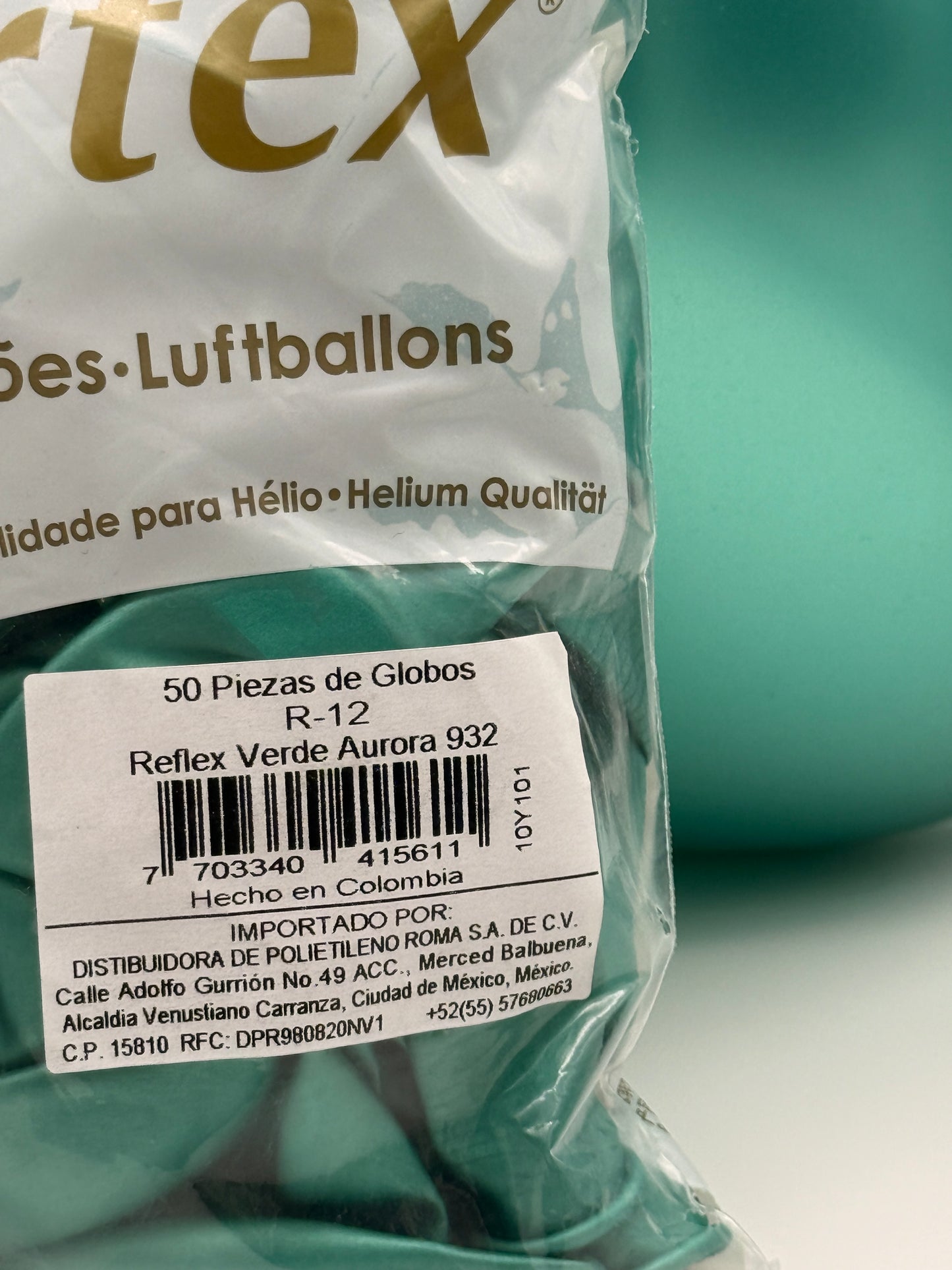 Reflex Verde Aurora 12" (Bolsa 50pzs) Sempertex