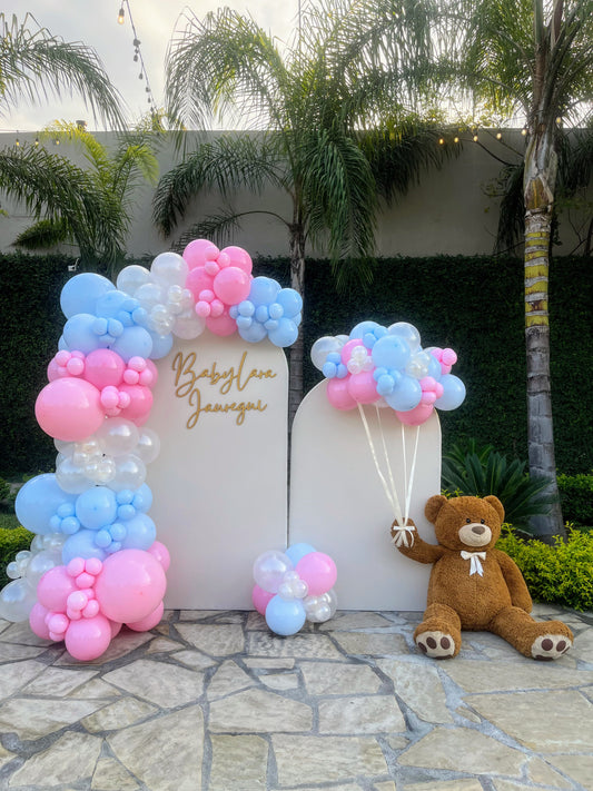 Set de 2 Mamparas Osito con Nube de Globos