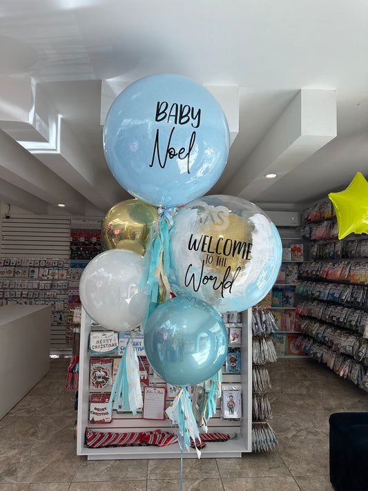 Globo Burbuja con Latex + Globo Burbuja + 3 Orbz