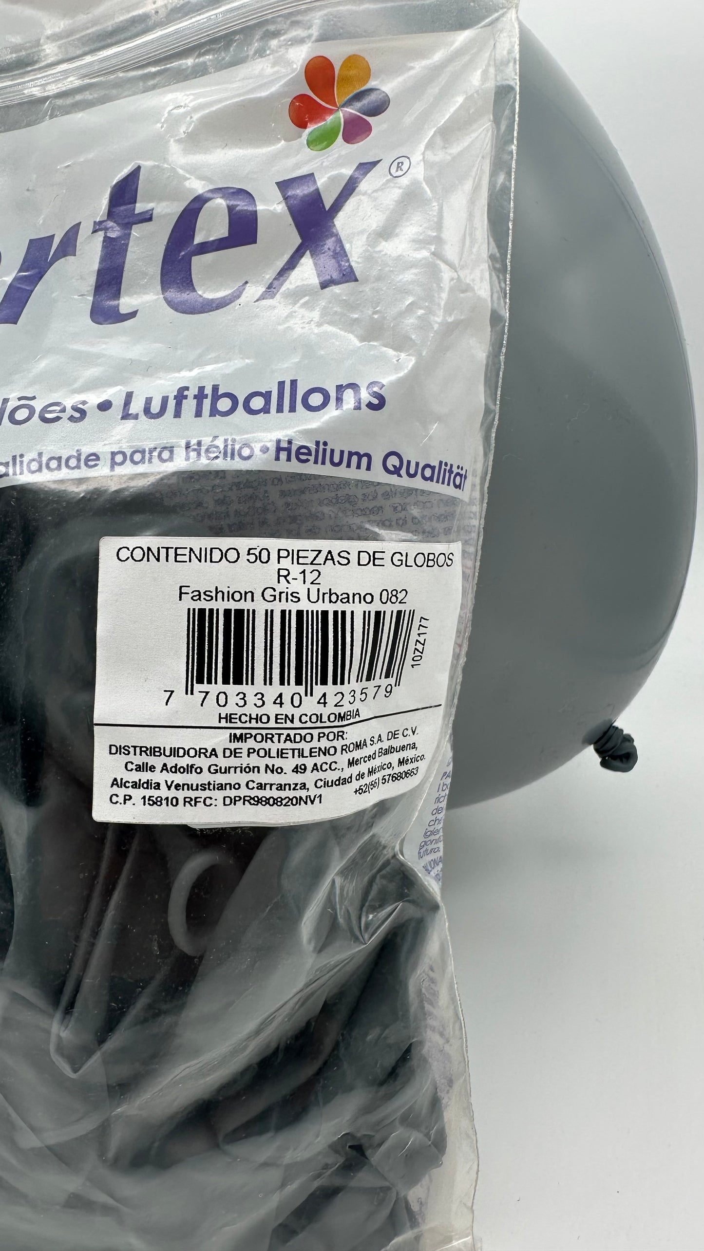 Fashion Gris Urbano 12" (Bolsa 50pzs) Sempertex