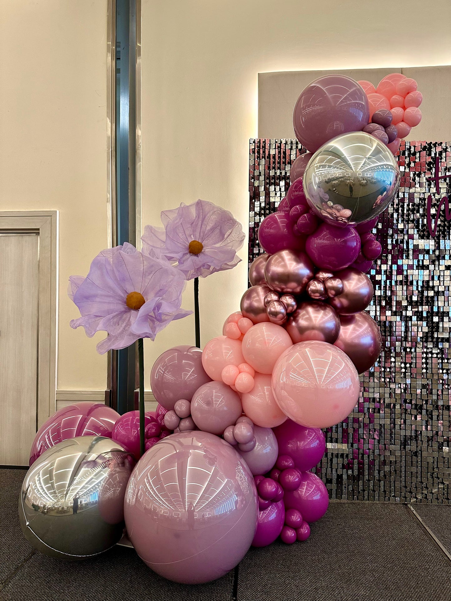 Shimmer Grande + Flores de Organza