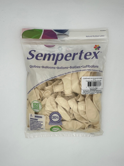 Fashion Blanco Almendrado 12" (Bolsa 50pzs) Sempertex