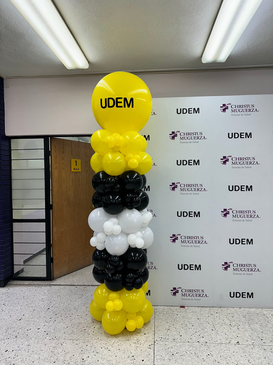 Columna de Globos con Logo