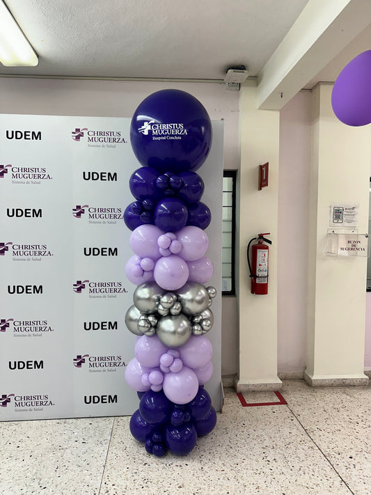 Columna de Globos con Logo