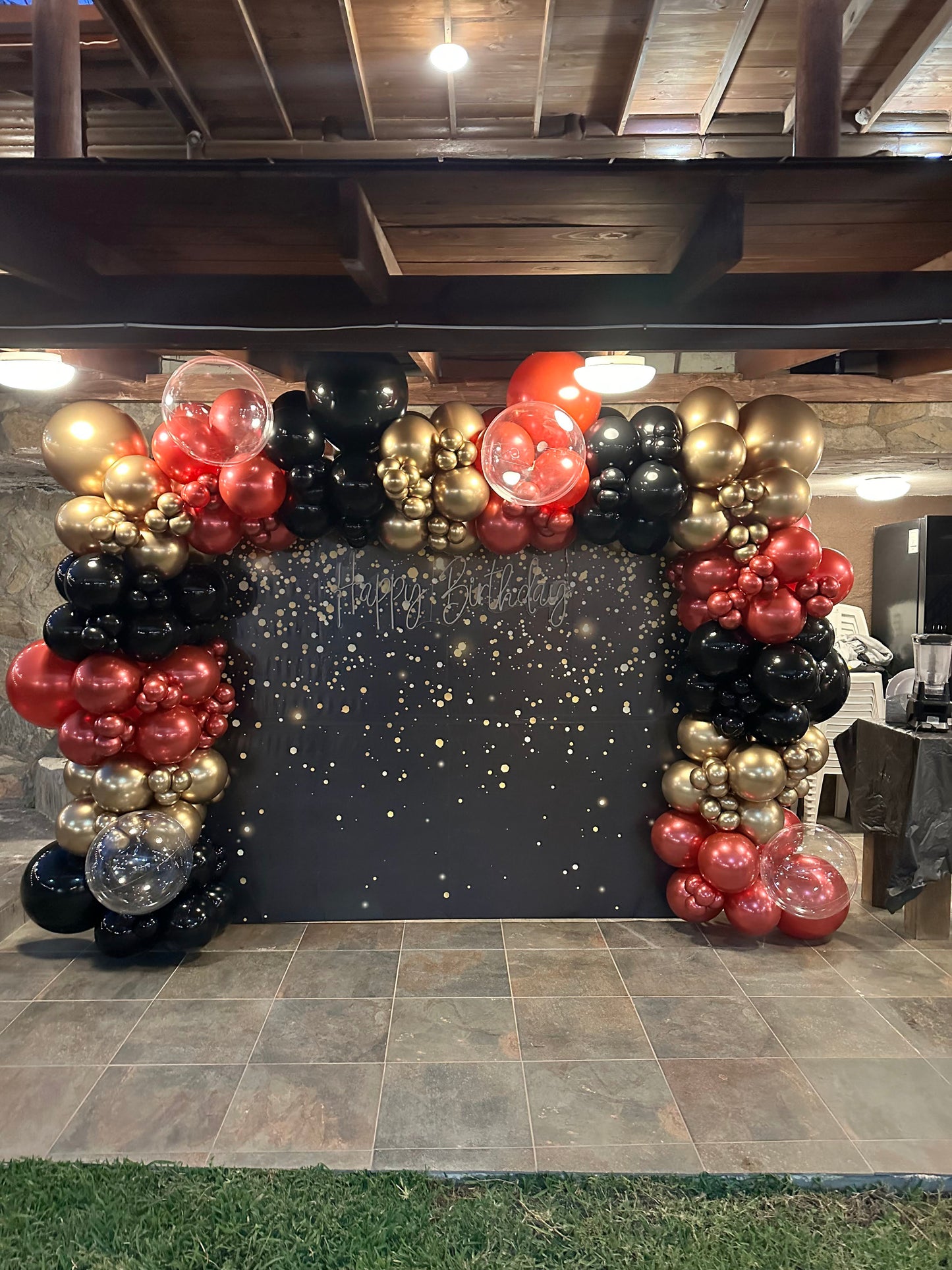 Marco de Globos con Lona Personalizada