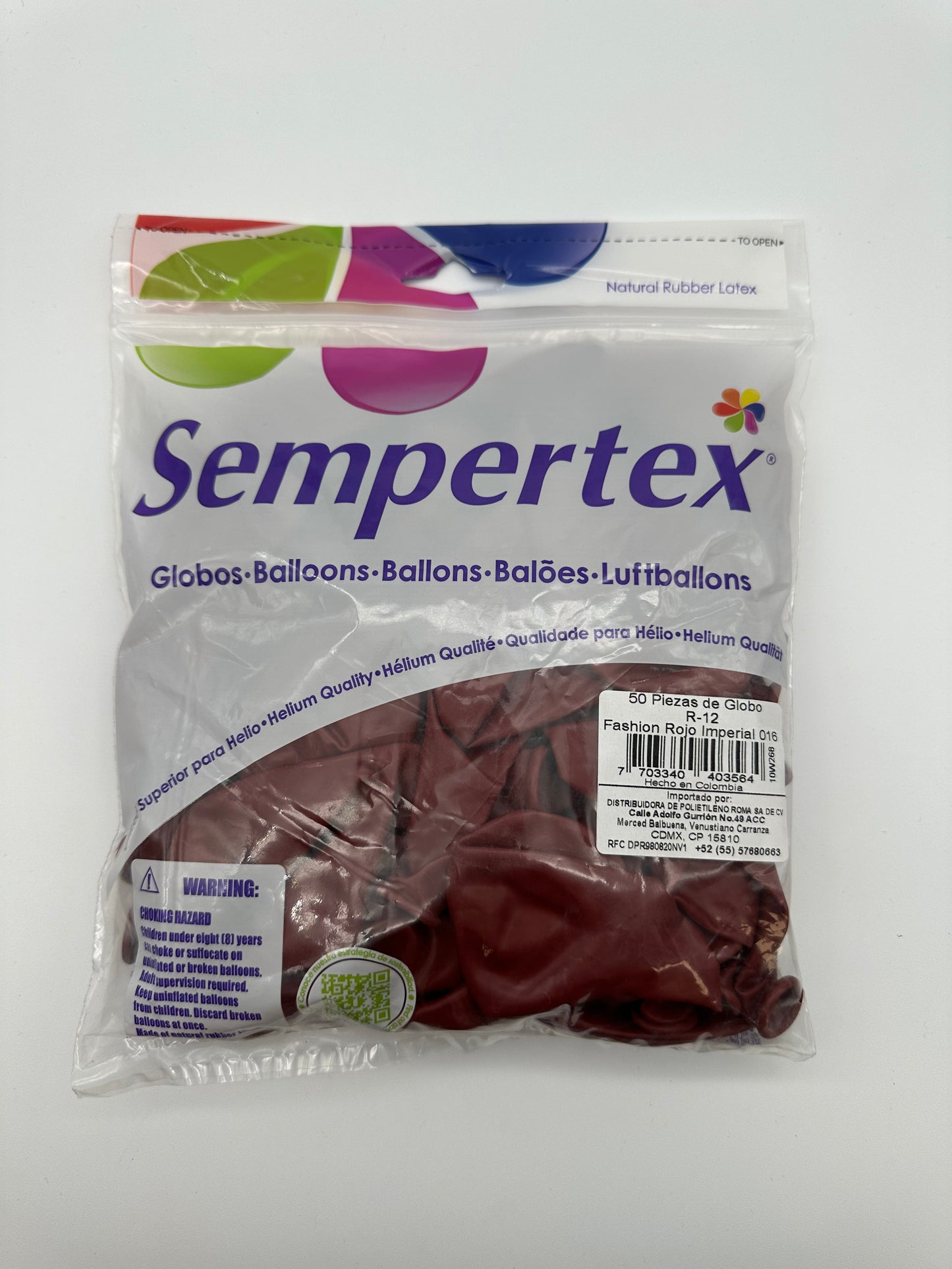 Fashion Rojo Imperial 12" (Bolsa 50pzs) Sempertex