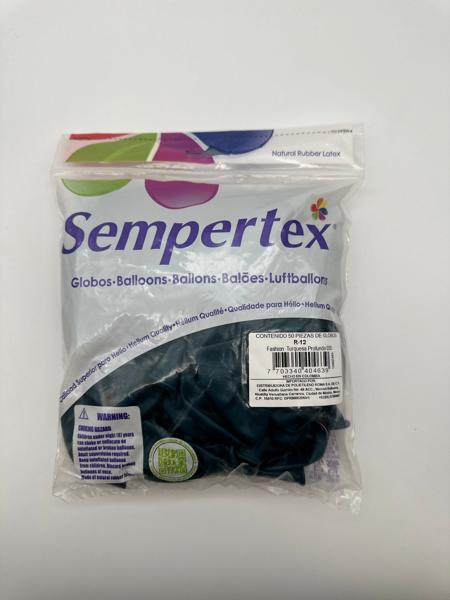 Fashion Turquesa Profundo 12" (Bolsa 50pzs) Sempertex