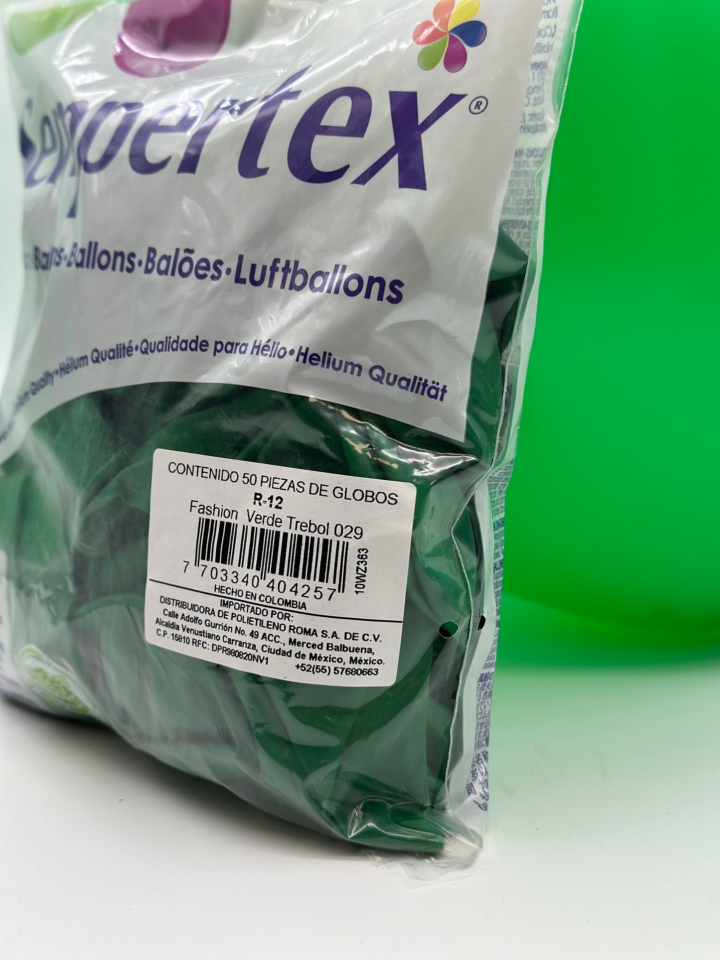 Fashion Verde Trébol 12" (Bolsa 50pzs) Sempertex