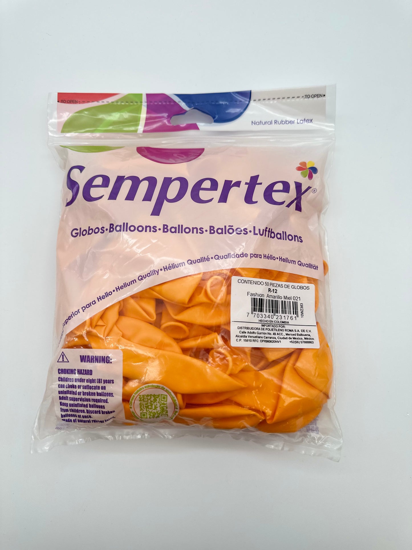 Fashion Amarillo Miel 12" (Bolsa 50pzs) Sempertex