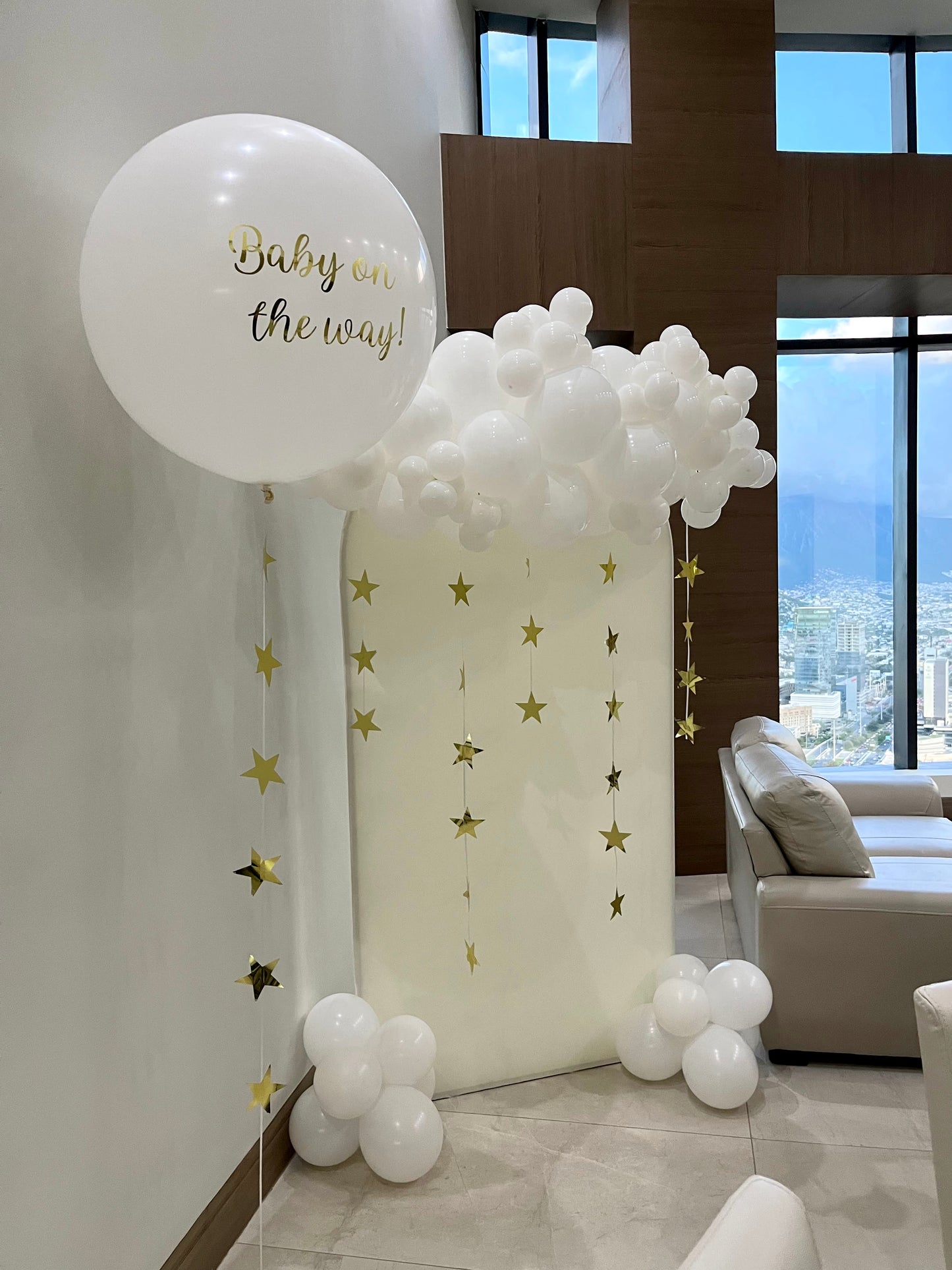 Mampara con Nube + Estrellas (Baby on the Way)