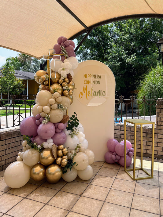 Mampara + Columna de Globos Comunión