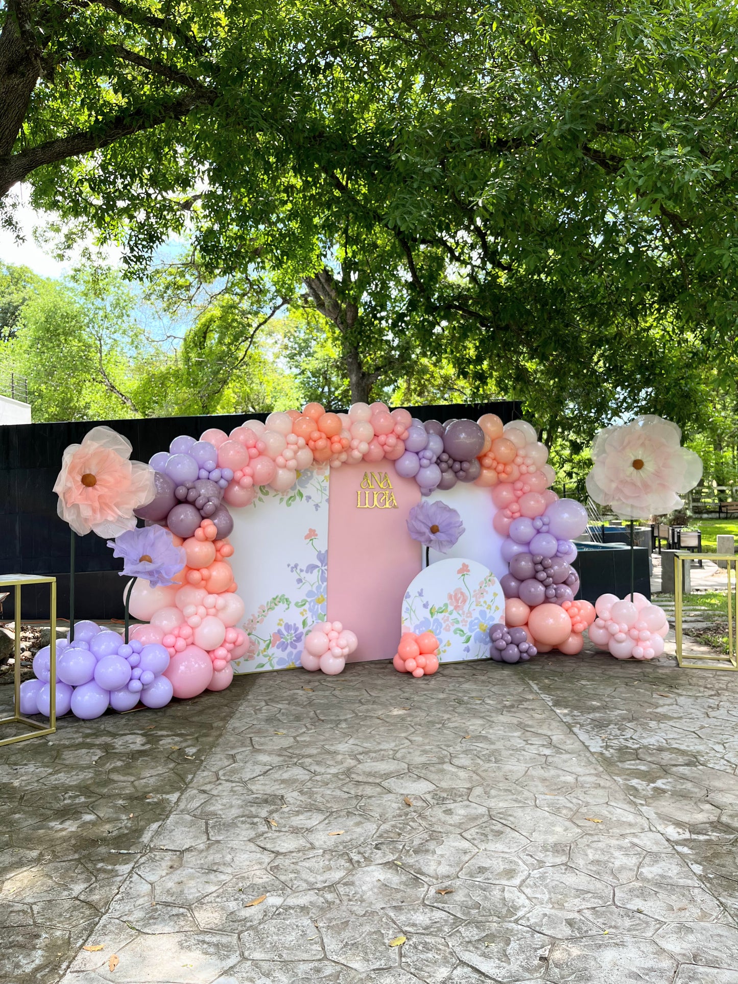 Set 4 Mamparas + Flores de Organza
