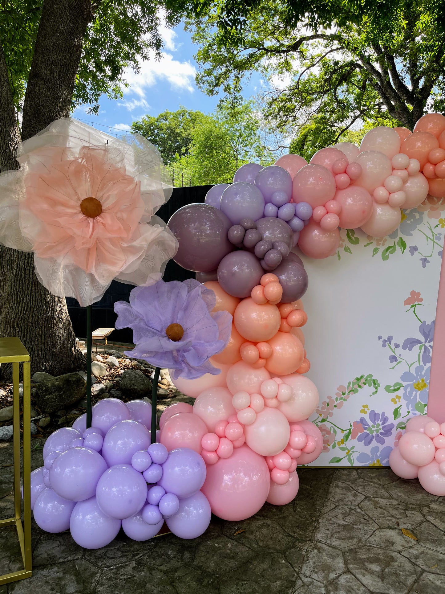 Set 4 Mamparas + Flores de Organza