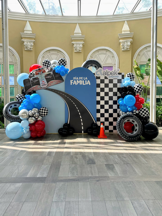 Decoración Carros F1 Día de la Familia