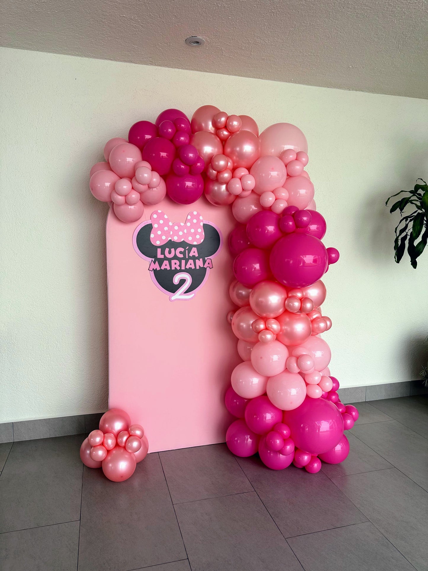 Mampara + Letrero Personalizado Minnie