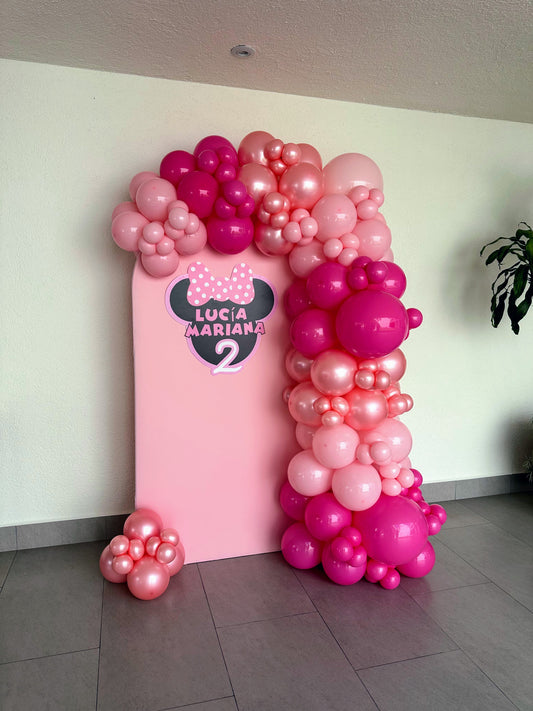 Mampara + Letrero Personalizado Minnie