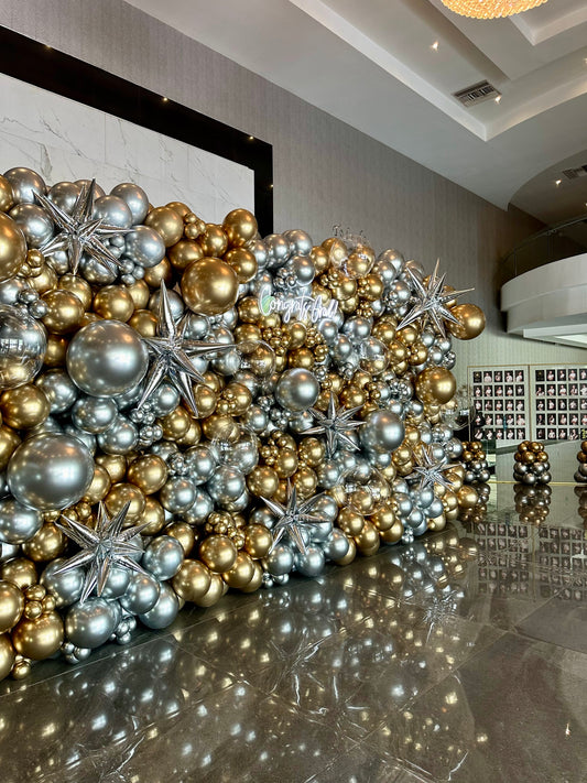 Pared de Globos SILVER & GOLD