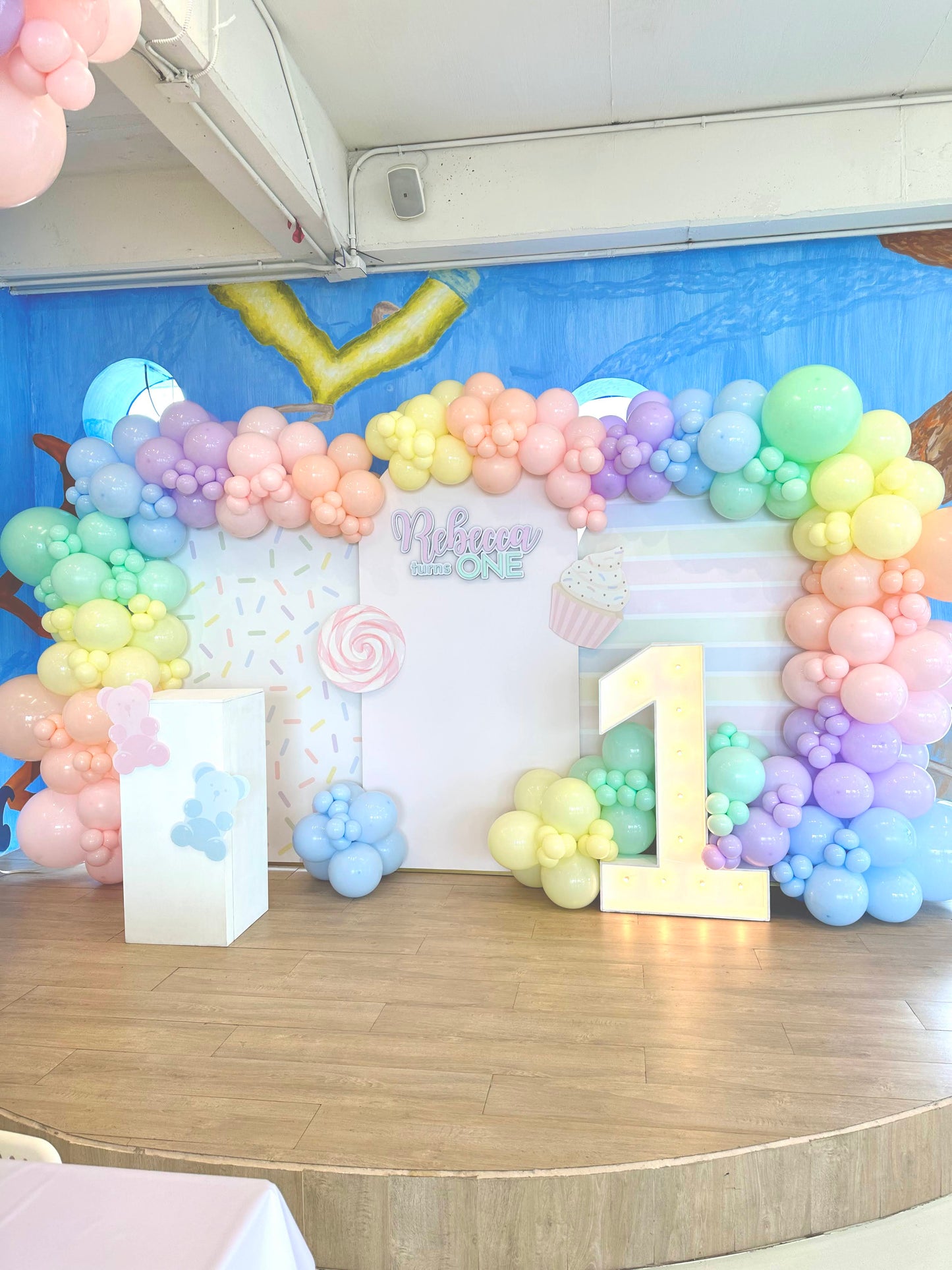 Set 3 Mamparas Candy Land / Sweet Birthday Colores Pasteles